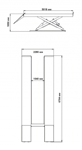 PEAK PX12 Подъемник ножничный слесарный 5,5 т.